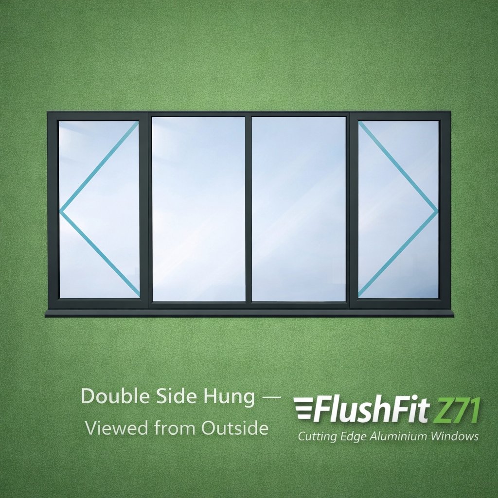 Double Side Hung 4 Pane
